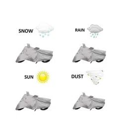 Mobidezire Polyester Silver Bike Body Cover for Honda Dream Neo (Pack of 10) image 2