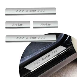 SureStrive 4 Pcs Stainless Steel Silver Footstep Sill Plate Set without LED for Maruti Suzuki A-Star All Model-picture-48