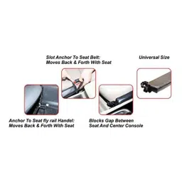 Kozdiko 2 Pcs Black Seat Gap Filler Set for Mercedes Benz S-Class image 4