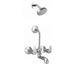 Mayur Ocich Trendy 2 Pcs Brass Wall Mount Chrome Plated Wall Mixer Set with LAX High Pressure Shower-picture-15