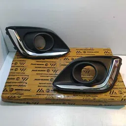 Modified Autos 2 Pcs Black Finish Left &a; Right Fog Lamp-Foglight Bezel/Cover with Chrome Detailing Set for Maruti Swift Type4 image 3