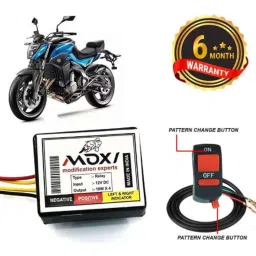 Auto Pearl 12V Black Front &a; Rear Flasher Indicator Light with Switch for Roadster 650-picture-32