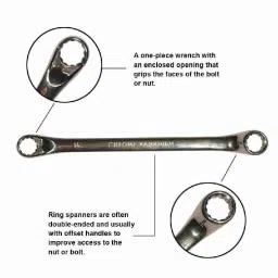 Tata Agrico 8 Pcs Ring Spanner Set with Box Packing, SPR013 image 4