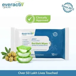 Everactiv by HCAH 10 Pcs SEN245-ERUW601 Soft Body Cleansing Bed Bath Wipes, Size: XL image 3