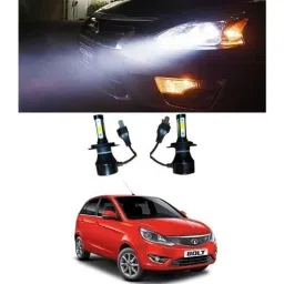 Trigcars 2 Pcs 50W 4 Side Micro Chip Heavy Duty Car LED Headlight Set for Tata Bolt-picture-38