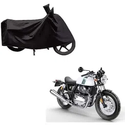 Kozdiko Polyester Black Dust &a; Waterproof Bike Body Cover with Mirror Pockets for Royal Enfield Continental GT 650-picture-13