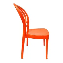 RW Rest Well Oak 4 Pcs Armless Orange Polypropylene Chair Set image 5