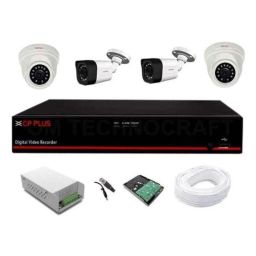 CP Plus 1MP 2 Dome &a; 2 Bullet White &a; Black HD Camera with 4 Channel &a; Hard Disk DVR Kit-picture-1