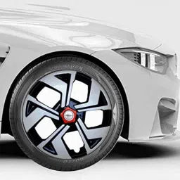 Prigan 4 Pcs 13 inch Polypropylene Black &a; Silver Universal Wheel Cover Set, Hawk-Rev-13-All image 3