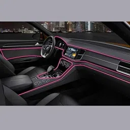 Kozdiko 12V 5m Pink Car Interior Decor Neon Strip Light for Renault Scala image 3