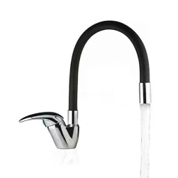 Aquieen Luxury Series Brass Black Vertical Hot &a; Cold Basin Mixer Tap image 3