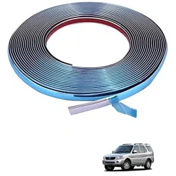 Kozdiko 20m 14mm Silver Car Side Window Chrome Beading Roll for Tata Safari Old-picture-28