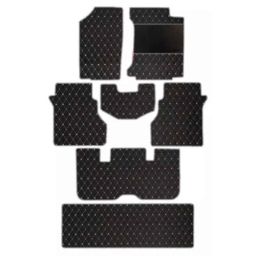 Elegant Luxury Leatherette Black &a; White Carpet Car Mat Set for Maruti XL6-picture-29