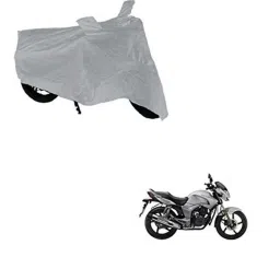 Kozdiko Silver Bike Body Cover with Mirror Pockets for Hero Hunk, koz_67737-picture-47