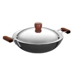 Hawkins Futura 3.75 Litre 30cm Hard Anodized Flat Bottom Deep Fry Pan with Lid, AD 375S (Pack of 2) image 2