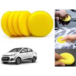Auto Pearl Polyurethane Beige Washing &a; Waxing Polish Foam Sponge for Xcent 2016 (Pack of 5)-picture-36