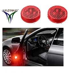 Kozdiko 4 Pcs Waterproof Wireless Car Door Red Warning Light Indicator Set with 5 LED &a; Free Batteries for Toyota Corolla Altis image 2