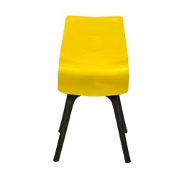 Regent Diamond Shell Plastic Black &a; Yellow Chair (Pack of 2) image 4