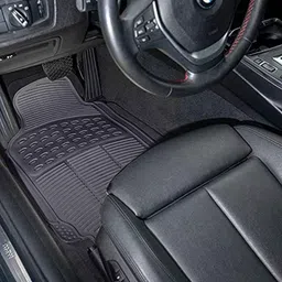 Kozdiko 4 Pcs Rubber Black Car Simple Mat Set for MG ZS EV image 2