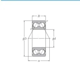 NTN 5302S Double Row Angular Contact Ball Bearing, 15x42x19 mm image 2