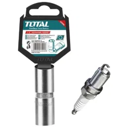 Total 1/2 inch 16mm Chrome Vanadium Steel Spark Plug Heaxagonal Socket, THSPS12166 image 2