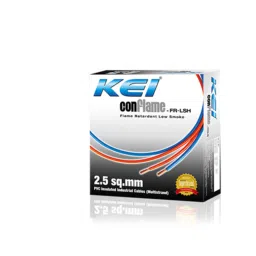 KEI 4 Sqmm 1 Core Conflame FRLSH Red Copper PVC Insulated Unsheathed Multistrand Flexible Cable, Length: 180 m-picture-38