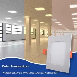 D&s;Mak 8W 3-in-1 Square LED Conceal Panel Light image 5