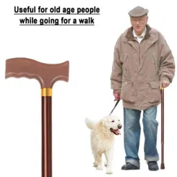 MCP 29-38 inch Brown Aluminum Height Adjustable Walking Stick image 4