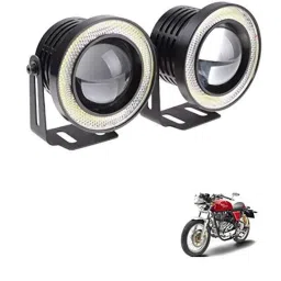 Kozdiko 2 Pcs 15W 3.5 inch High Power White LED Projector COB Fog Light Set with White Angel Eye Ring for Royal Enfield Contiental GT, koz_88321-picture-24