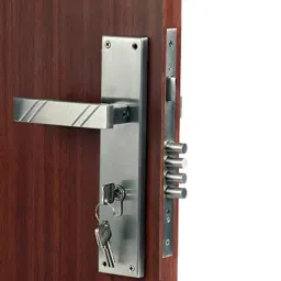 Homexpert Altis 10 inch 60mm Stainless Steel Satin Finish Cylindrical Plate Both Side Key Mortise Door Lock Set-image-84