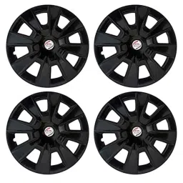 Auto Pearl 4 Pcs 14 inch ABS Black Car Wheel Cover Set for Honda Amaze Type 1 image 2