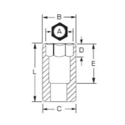 Proto 3/8 inch Full Polish 3/8 inch Drive Standard Spline Socket, J5212SPL image 2