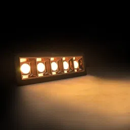 hybrix LED Ceiling Square Laser Linear Spot Light (5x2-10Watt) Rose Gold, Warm White, 3 Spot Light Ceiling Lamp image 3