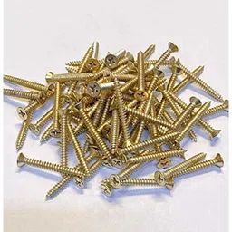 Screwtight 34x8mm Carbon Steel Brass Effect Finish Phillips Head Gypsum Drywall Screw (Pack of 500)-picture-38