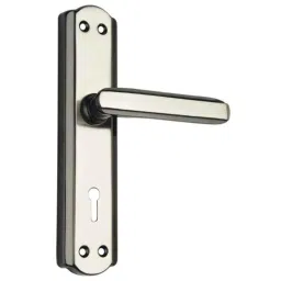 generic 7 inch Heavy Duty Black &a; Silver Finish Mortise Door Lock with All Screw, Cram, Keys, Bullet Lock Body &a; Lever Double Stage Lock Set image 2