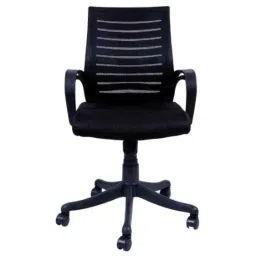 Evok Elegant Netted Fabric Black Ergonomic Office Chair, FFOFOCMNMTBL11595M-picture-26