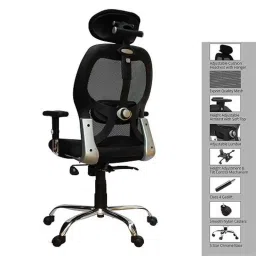 Savya Home Black High Back Office Chair, AM-5001CBCA image 4