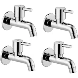 Neelkund Flora Brass Silver Chrome Finish Bib Tap (Pack of 4)-picture-22