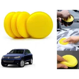Auto Pearl Polyurethane Beige Washing &a; Waxing Polish Foam Sponge for Touareg (Pack of 4)-picture-33