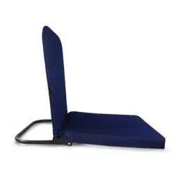 Kawachi Dark Blue Portable Relaxing Folding Yoga Meditation Floor Chair for Back Support, i113 image 5