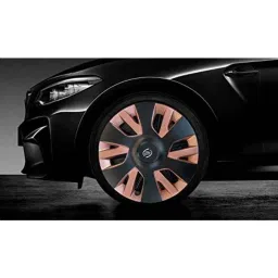 Auto Pearl 4 Pcs 14 inch Black &a; Copper ABS Press Type Hubcap Wheel Cover Set with Retention Ring for Hyundai I10Grand2017 image 5