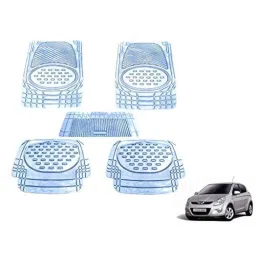 Kozdiko 5 Pcs 6605 PVC &a; Rubber Clear Car Foot Mat Set for Hyundai i20-picture-15