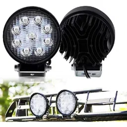 Kozdiko 2 Pcs 27W 4 inch 9 LED Waterproof Round White Fog Light Set with Mounting Brackets for Honda Amaze, kozd_19944 image 3