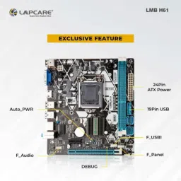 Lapcare LMBH61 DDR3 Motherboard with Intel Chipset for Socket i3, i5 &a; i7 Series CPU, LKMBLG6134 image 4