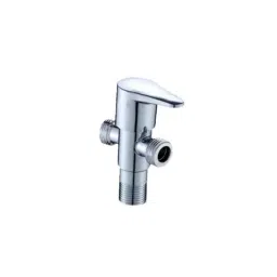 ZAP Brass Chrome Finish 2 Way Angle Valve with Wall Flange-picture-33