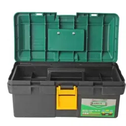 Hanbon 14 inch Plastic Green Tool Box with Tray, 120314 image 4