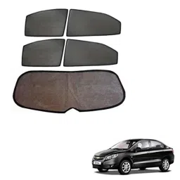 Kozdiko 5 Pcs Mesh Black Fixed Window &a; Rear Sun Shades Set for Chevrolet Sail-picture-11