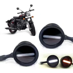 Auto Pearl 2 Pcs 12V Black Bike Front LED Indicator Light Set for KTM, F303-picture-31