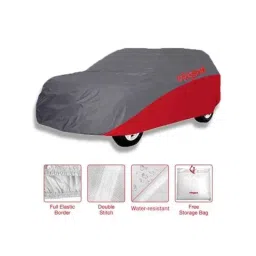 Elegant Grey &a; Red Water Resistant Car Body Cover for Maruti Suzuki Swift 2018 Onwards image 2