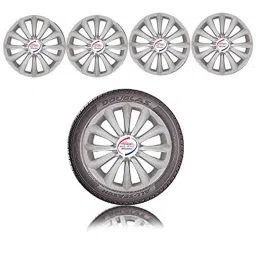 Auto Pearl 4 Pcs 12 inch ABS Silver AWC03 Press Type Hubcap Wheel Cover Set with Retention Ring for Maruti Suzuki Alto 800 2019-2020 image 2